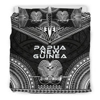 Papua New Guinea Polynesian Chief Duvet Cover Set - Black Version - Polynesian Pride