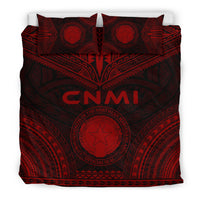Northern Mariana Islands Polynesian Chief Duvet Cover Set - Red Version - Polynesian Pride