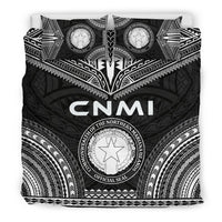 Northern Mariana Islands Polynesian Chief Duvet Cover Set - Black Version - Polynesian Pride