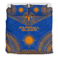 Marshall Islands Flag Polynesian Chief Duvet Cover Set - Polynesian Pride