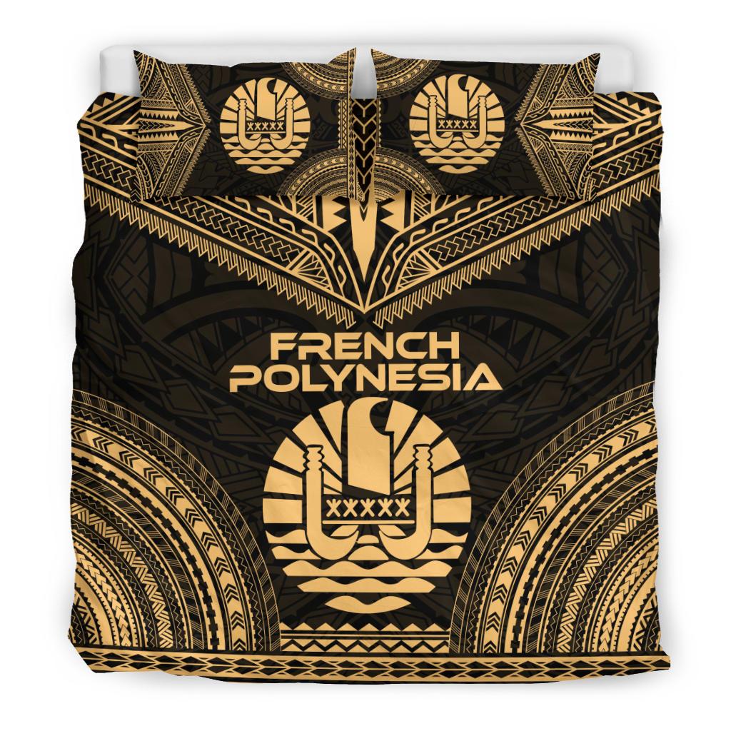 French Polynesia Polynesian Chief Duvet Cover Set - Gold Version - Polynesian Pride