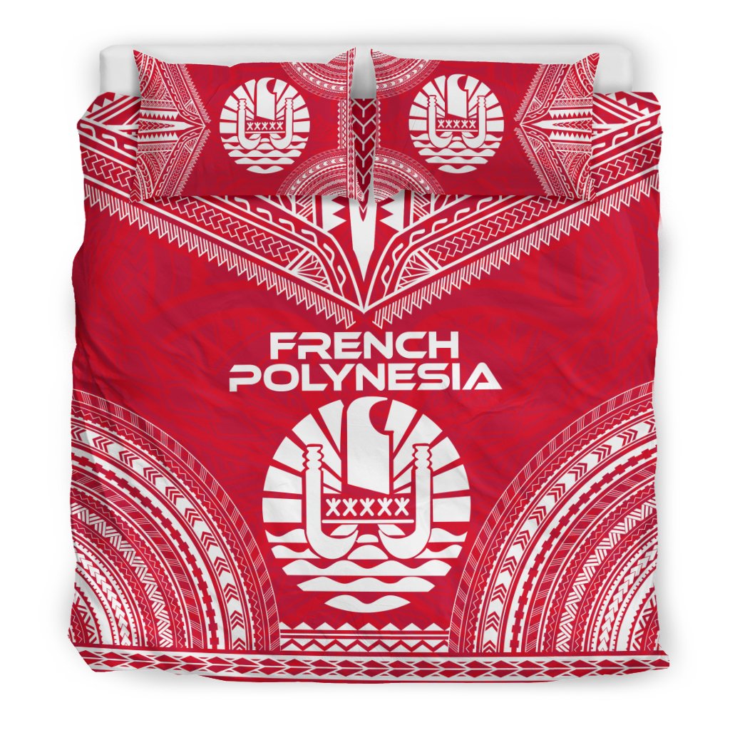 French Polynesia Flag Polynesian Chief Duvet Cover Set - Polynesian Pride