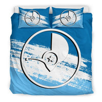 Yap Duvet Cover Set - Yap Flag Premium Black - Polynesian Pride