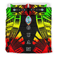 Guam Duvet Cover Set - Polynesian Tattoo Reggae - Polynesian Pride
