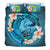 Polynesian Duvet Cover Set - Vanuatu Bedding Set Blue Plumeria Animal Tattoo - Polynesian Pride