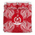 Polynesian Bedding Set - Vanuatu Duvet Cover Set Map Red White - Polynesian Pride
