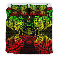 Polynesian Bedding Set - Palau Duvet Cover Set Map Reggae - Polynesian Pride