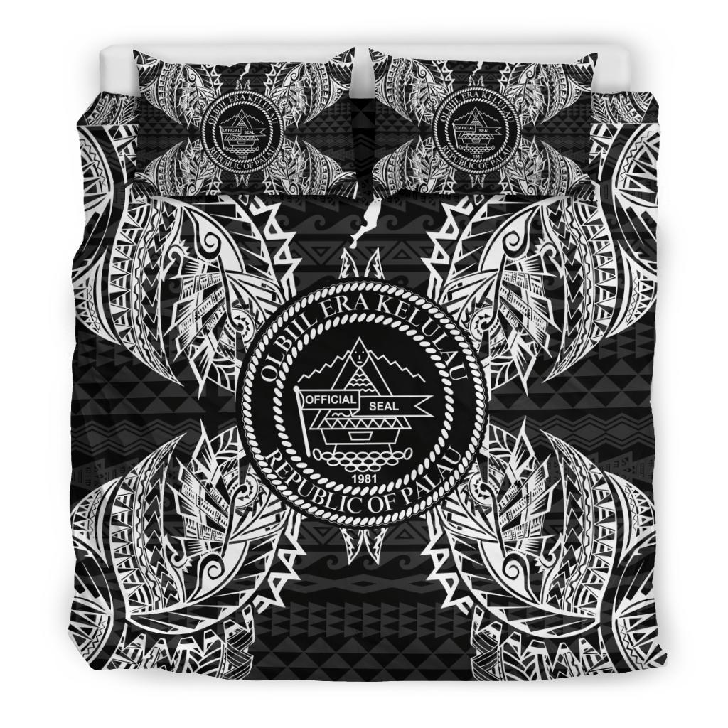 Polynesian Bedding Set - Palau Duvet Cover Set Map Black - Polynesian Pride