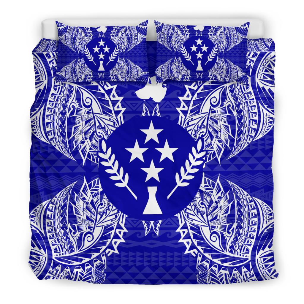Polynesian Bedding Set - Kosrae Duvet Cover Set Map Blue - Polynesian Pride