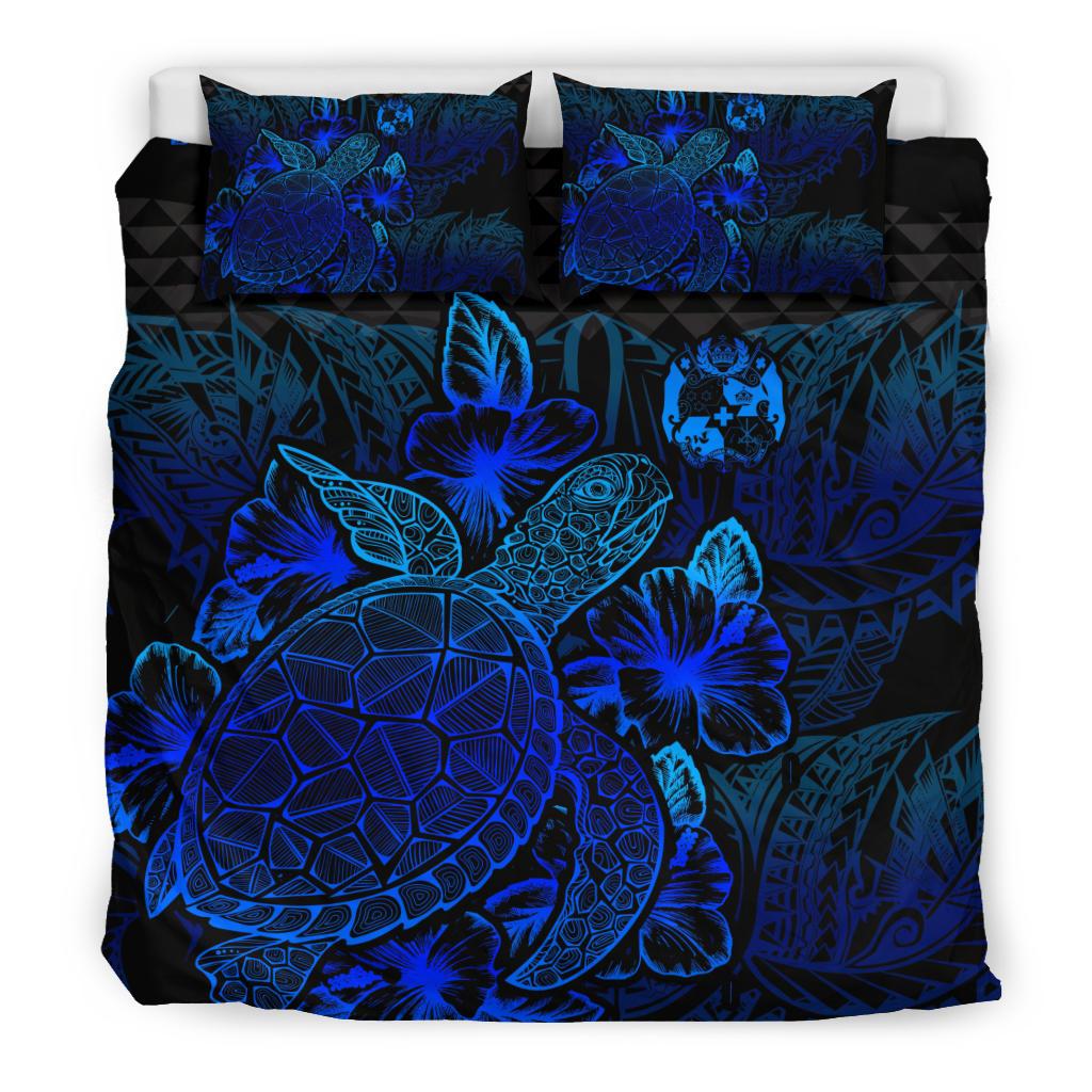 Polynesian Bedding Set - Tonga Duvet Cover Set Blue Color Blue - Polynesian Pride