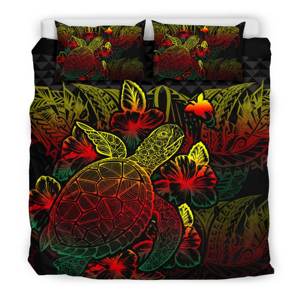 Polynesian Bedding Set - Papua New Guinea Duvet Cover Set Reggae Color Reggae - Polynesian Pride