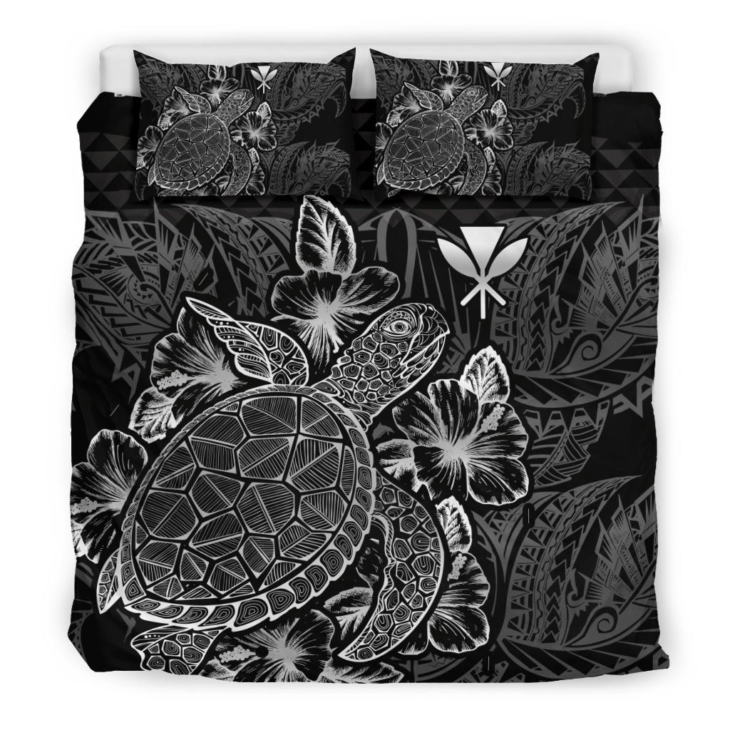 Polynesian Bedding Set - Hawaii Duvet Cover Set Black Color Black - Polynesian Pride