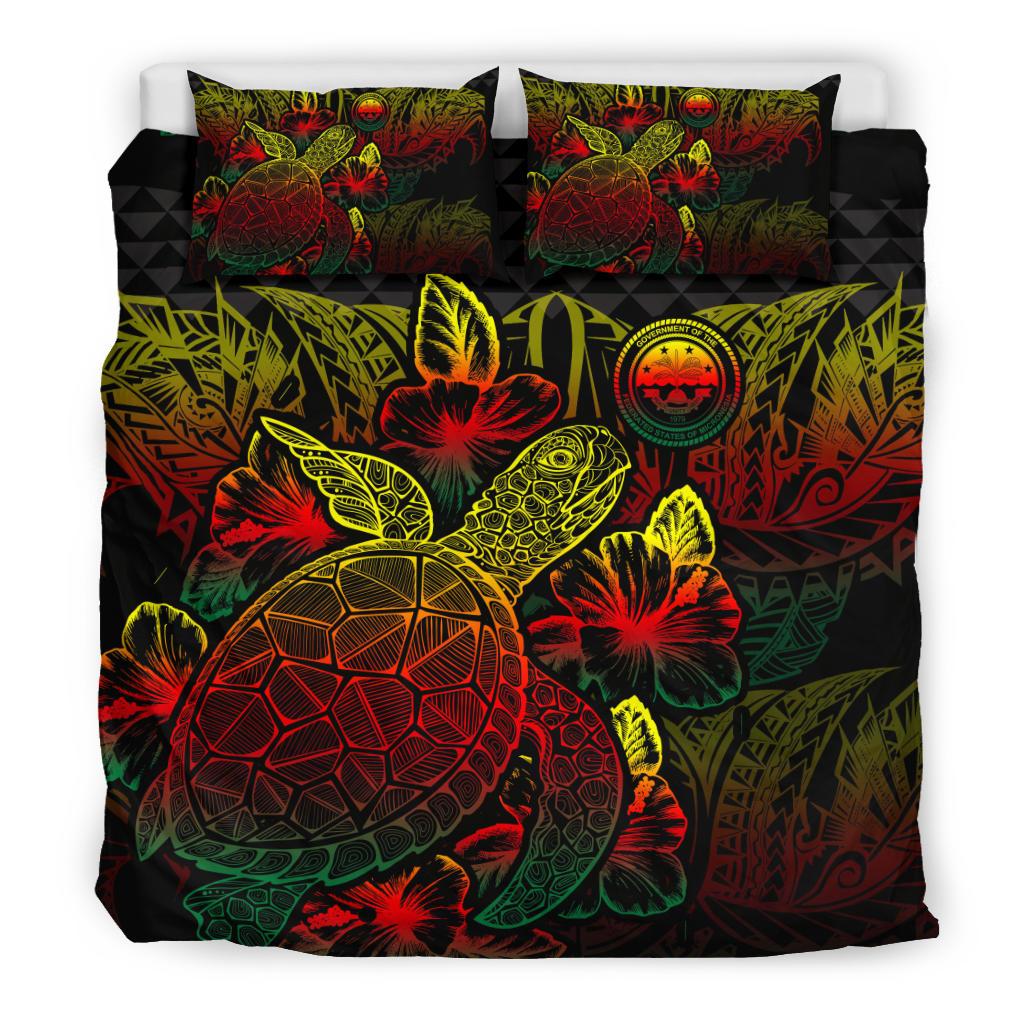 Polynesian Bedding Set - Federated States Of Micronesia Duvet Cover Set Reggae Color Reggae - Polynesian Pride