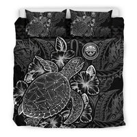 Polynesian Bedding Set - Federated States Of Micronesia Duvet Cover Set Black Color Black - Polynesian Pride
