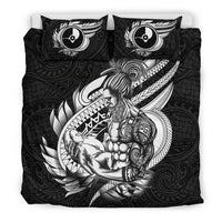 Polynesian Bedding Set - Yap Duvet Cover Set Father And Son Black - Polynesian Pride