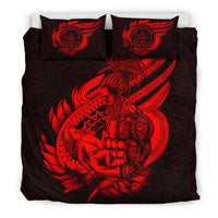Polynesian Bedding Set - Palau Duvet Cover Set Father And Son Red - Polynesian Pride