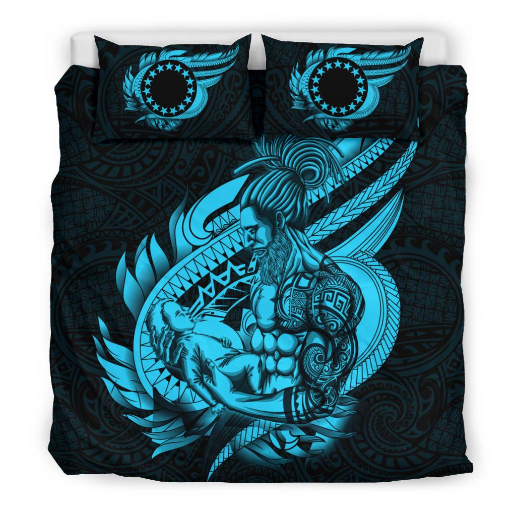 Polynesian Bedding Set - Cook islands Duvet Cover Set Father And Son Emerald - Polynesian Pride