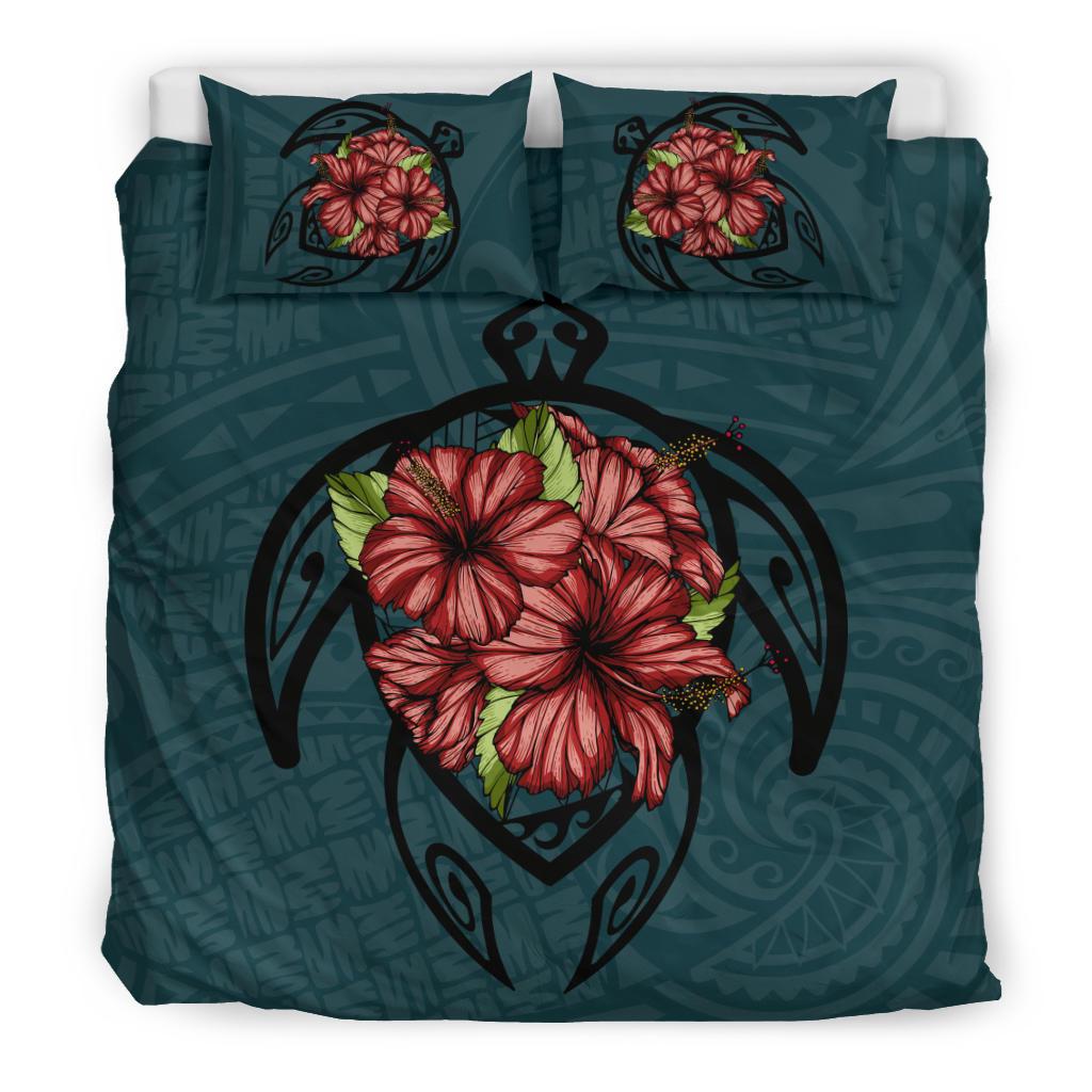 Hawaii Bedding Set - Hawaii Turtle Hibiscus Polynesian Bedding Set - Polynesian Pride