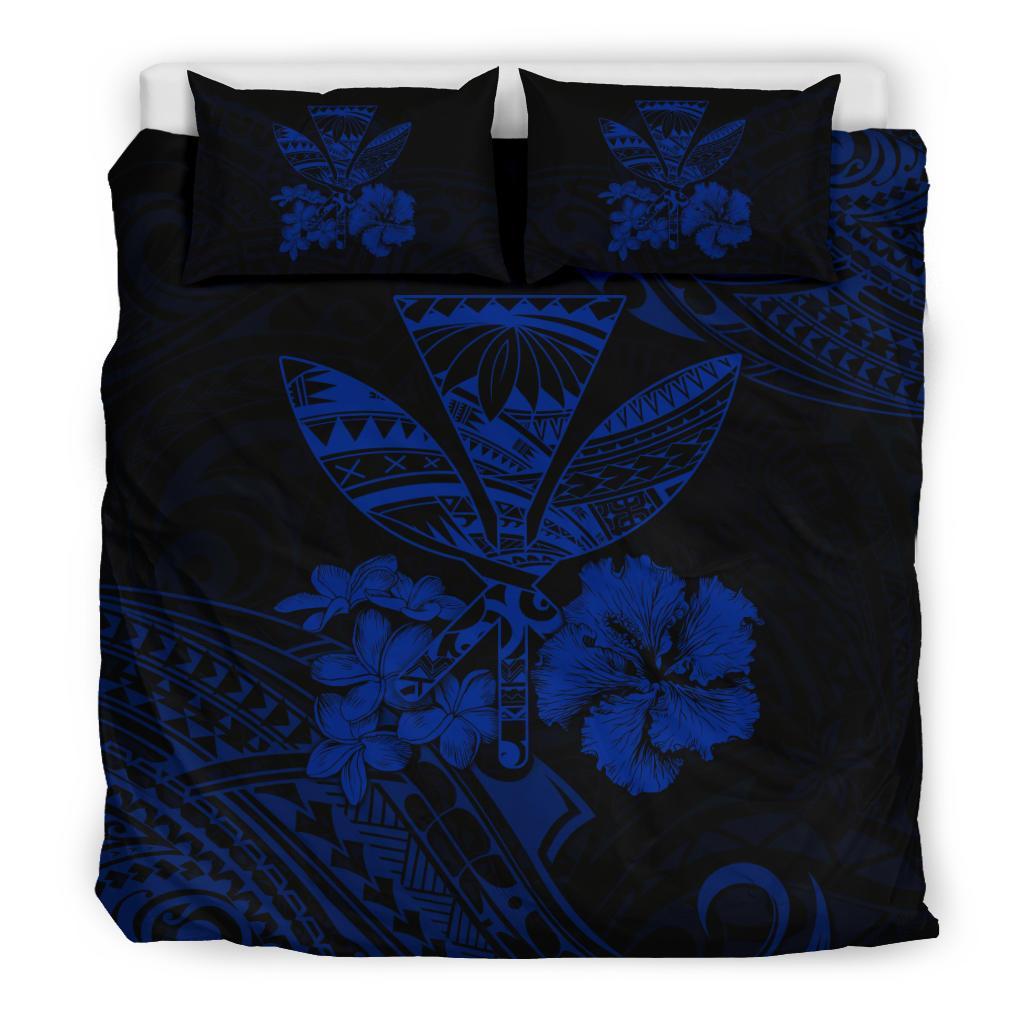 Hawaiian Bedding Set - Kanaka Maoli Polynesian Blue - Polynesian Pride