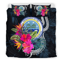 Polynesian Bedding Set - Federated States Of Micronesia Duvet Cover Set Tropical Flowers - Polynesian Pride