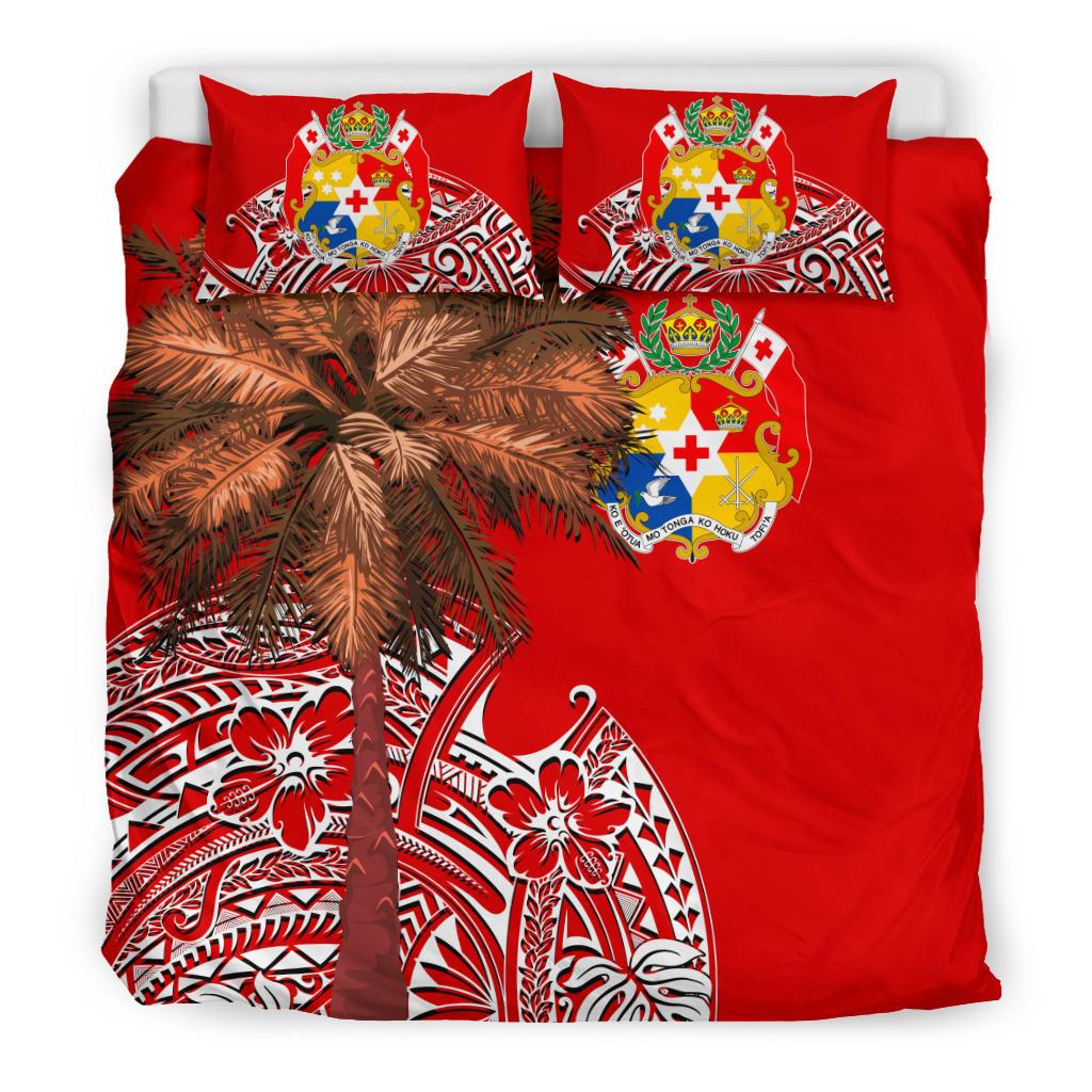 Tonga Bedding Set - Polynesian Palm Tree Flag - Polynesian Pride