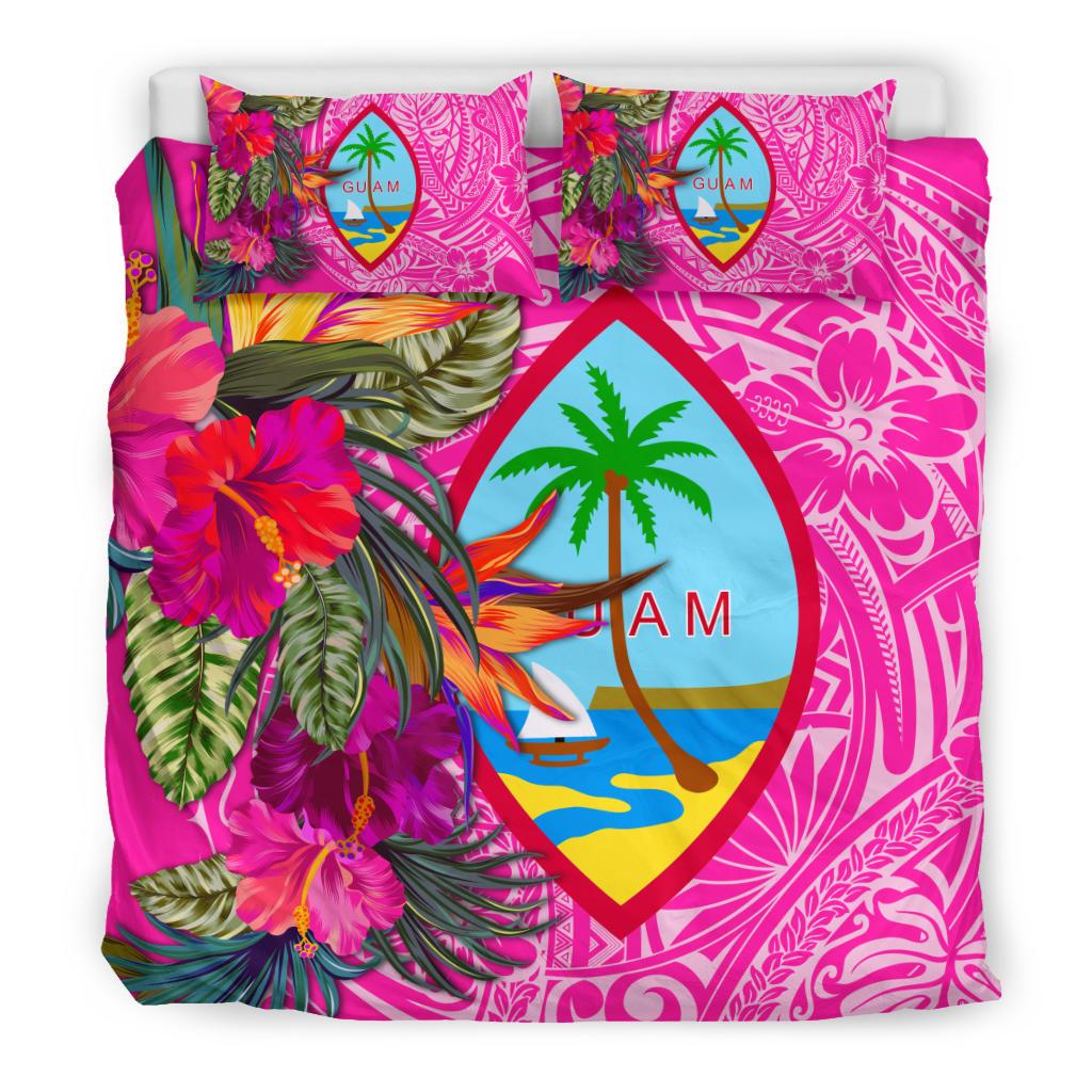 Guam Bedding Set - Hibiscus Polynesian Pattern Pink Version - Polynesian Pride