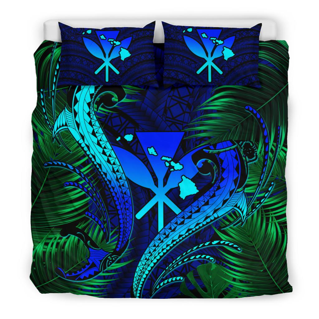 Hawaii Shark Polynesian Tropical Bedding Set - Blue - Polynesian Pride