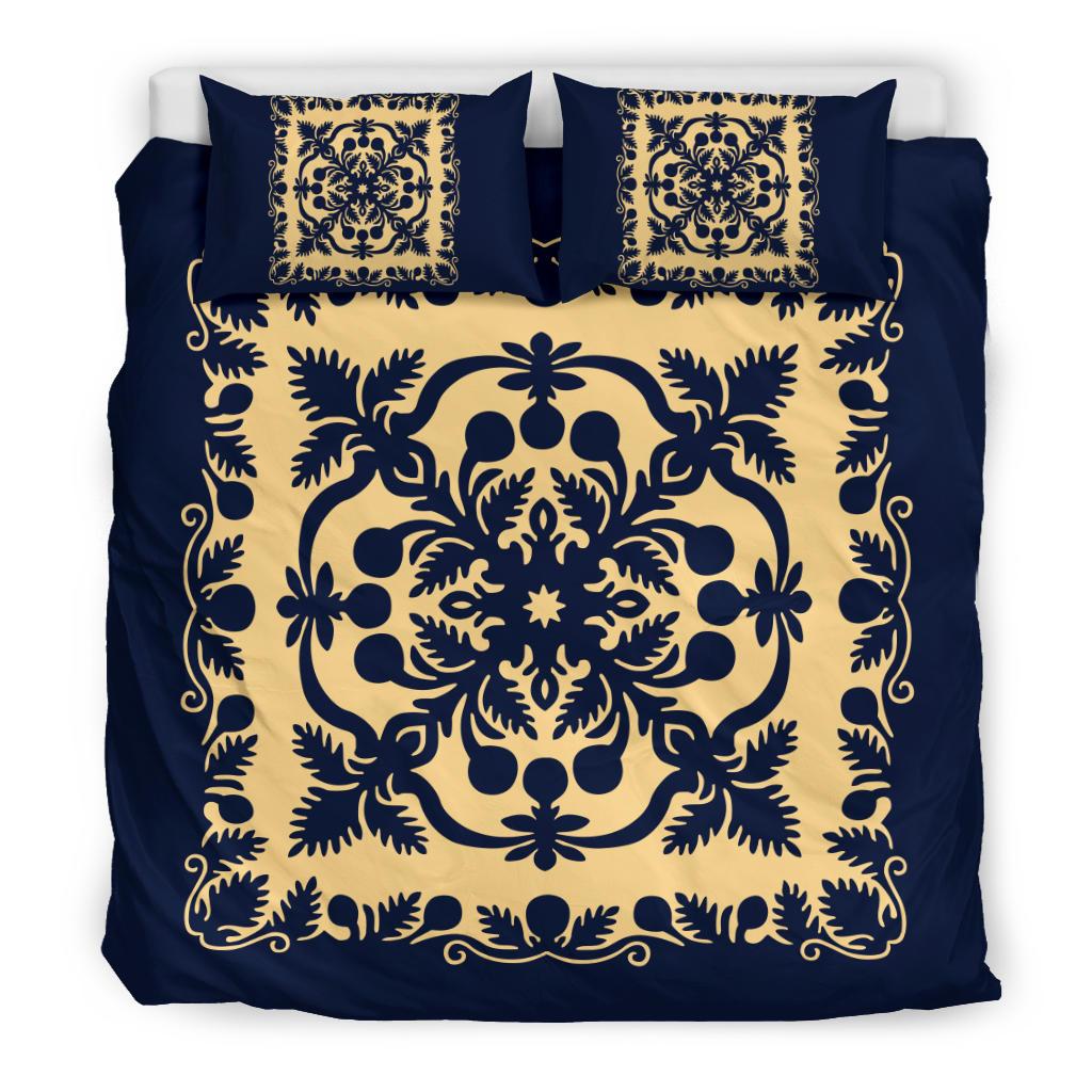 Hawaii Bedding Set Royal Pattern - Indigo - Polynesian Pride