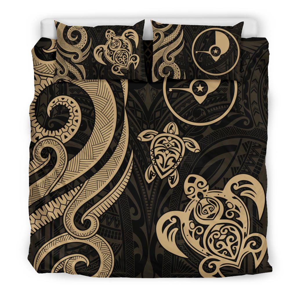 Yap Micronesian Bedding Set - Gold Tentacle Turtle - Polynesian Pride