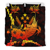 Kosrae Micronesia Bedding Set - Swordfish With Hibiscus - Polynesian Pride