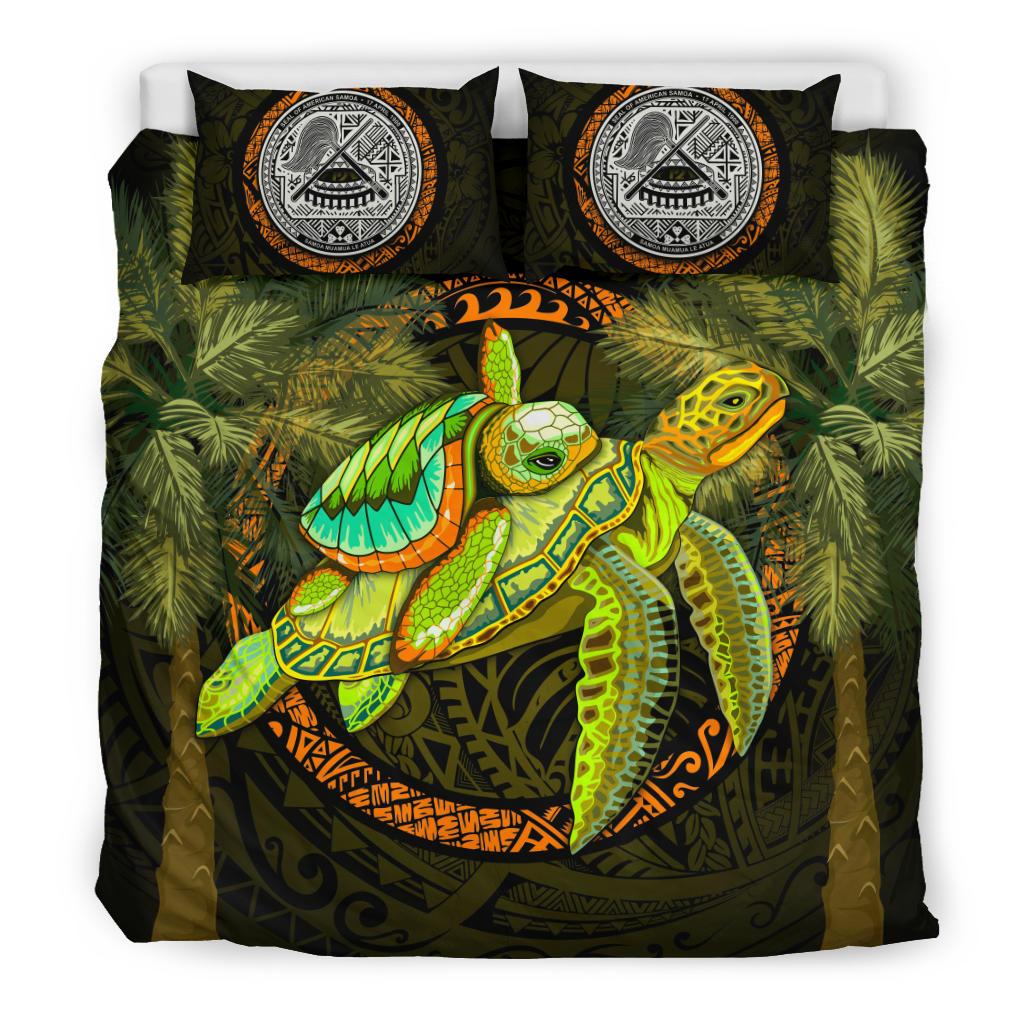 American Samoa Bedding Set - Turtle Palm Tree - Polynesian Pride