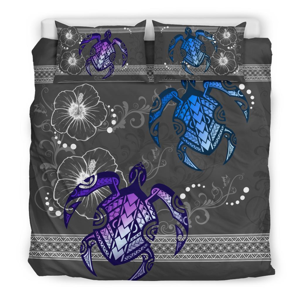Hawaii Bedding Set - Hawaii Turtle Hibiscus Polynesian Bedding Set - Miki Style - Polynesian Pride