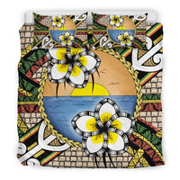 Hawaii Bedding Set - Hawaii Plumeria Pattern Limited Bedding Set - Polynesian Pride