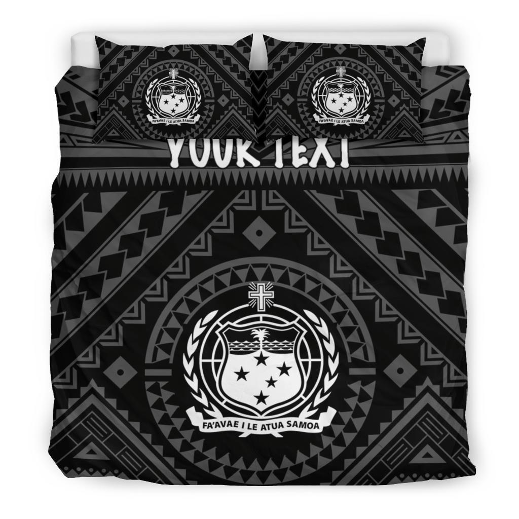 Samoa Personalised Bedding Set - Samoa Seal In Polynesian Tattoo Style - Polynesian Pride