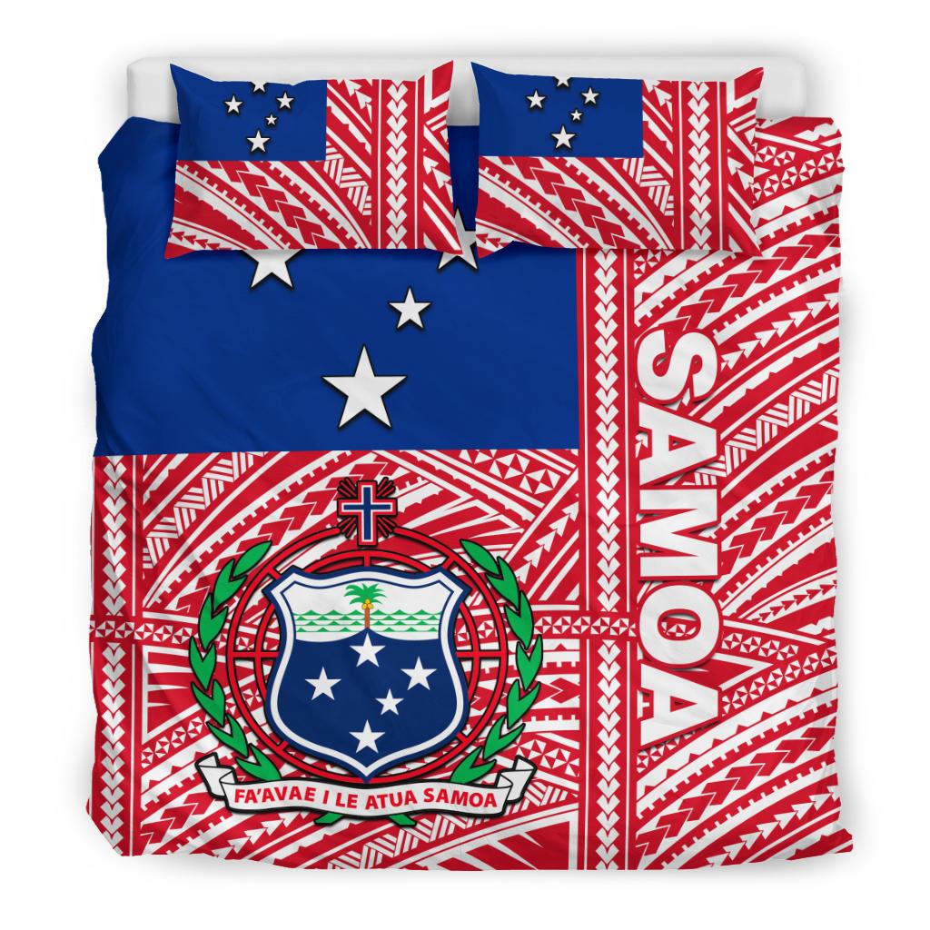 Samoa Flag Polynesian Bedding Set - Polynesian Pride