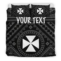 Wallis and Futuna Personalised Bedding Set - Wallis and Futuna Seal With Polynesian Tattoo Style - Polynesian Pride