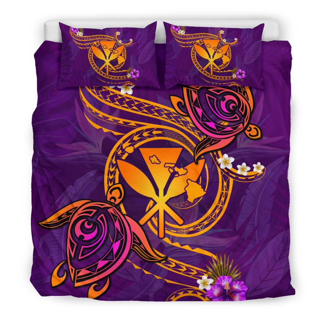 Hawaii Turtle Polynesian Violet Bedding Set - Tee Style - AH - Polynesian Pride