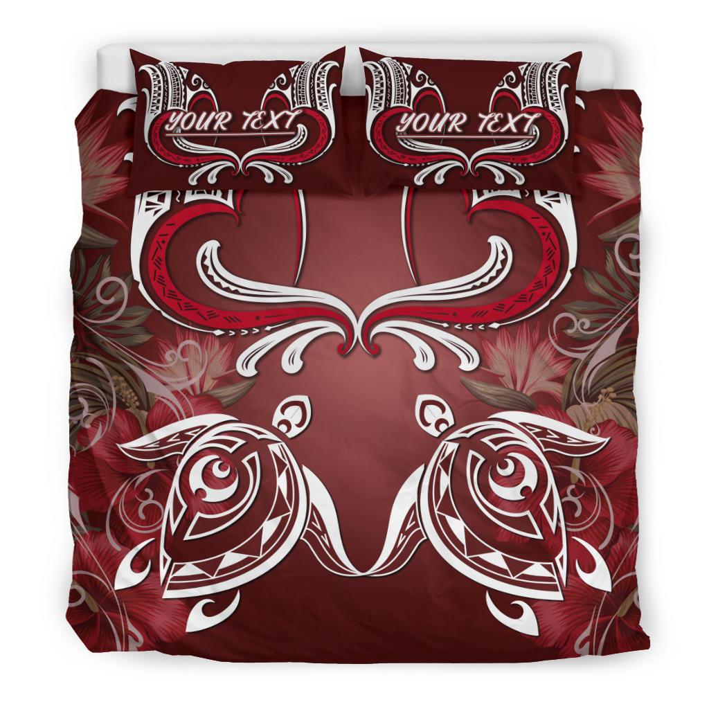 (Personalised) Hawaii Love Valentines Day Turtle Polynesian Bedding Set - Bray Style - AH - Polynesian Pride