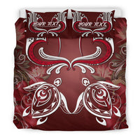 (Personalised) Hawaii Love Valentines Day Turtle Polynesian Bedding Set - Bray Style - AH - Polynesian Pride
