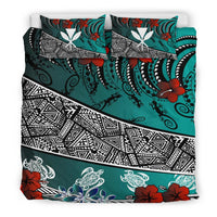 Hawaii Bedding Set - Lizard And Turtle Green - Polynesian Pride