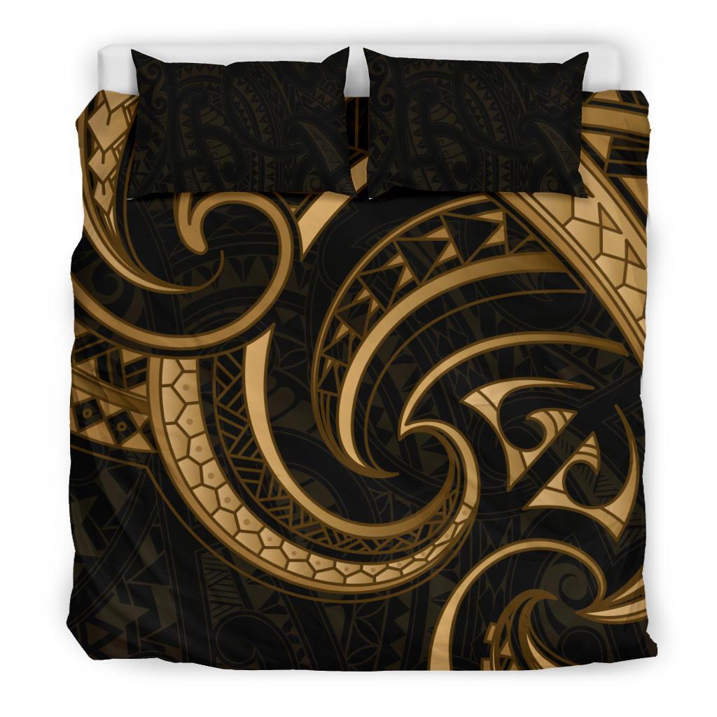 New Zealand Maori Mangopare Bedding Set Polynesian - Gold - Polynesian Pride