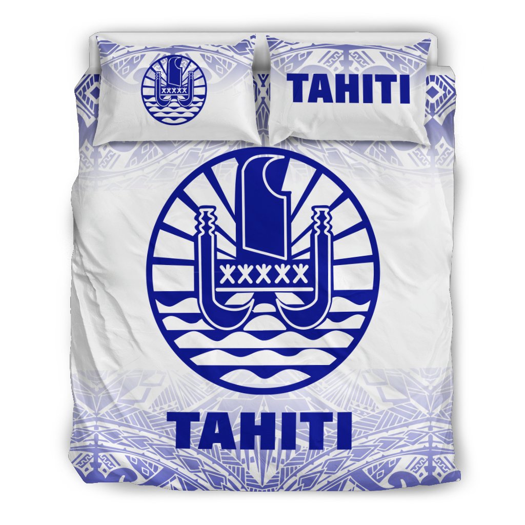 Tahiti Duvet Cover Set - Blue Fog Style - Polynesian Pride