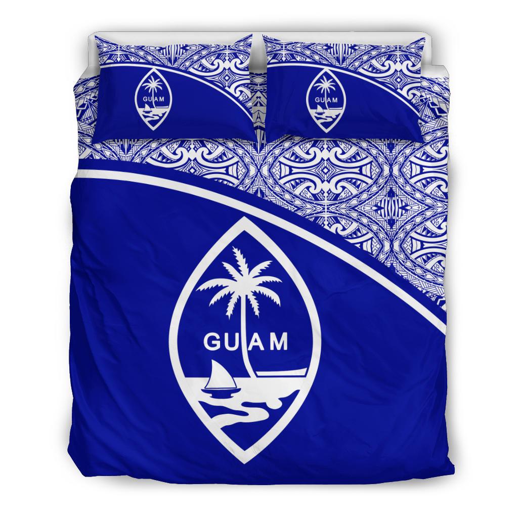 Guam Duvet Cover Set - Blue Curve Style - Polynesian Pride