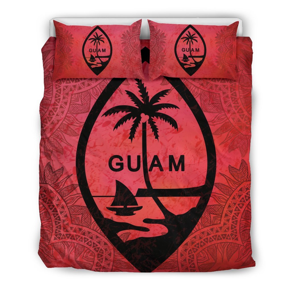 Guam Duvet Cover Set - Guam Flag Red - Polynesian Pride