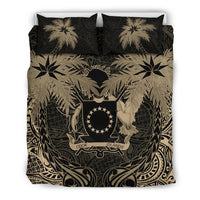 Cook Islands Duvet Cover Set - Cook Islands Coat Of Arms Coconut (Duvet Cover) - Polynesian Pride