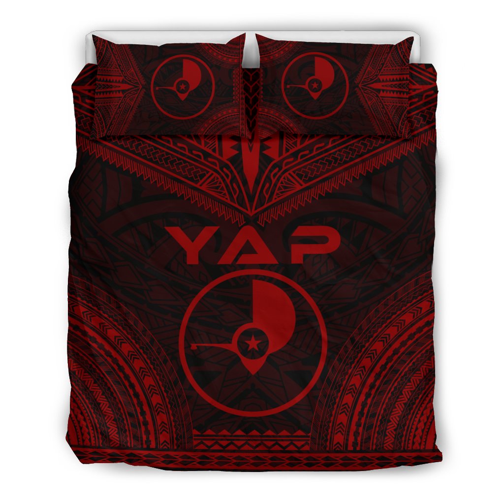 Yap Polynesian Chief Duvet Cover Set - Red Version Red - Polynesian Pride