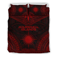 Marshall Islands Polynesian Chief Duvet Cover Set - Red Version Red - Polynesian Pride