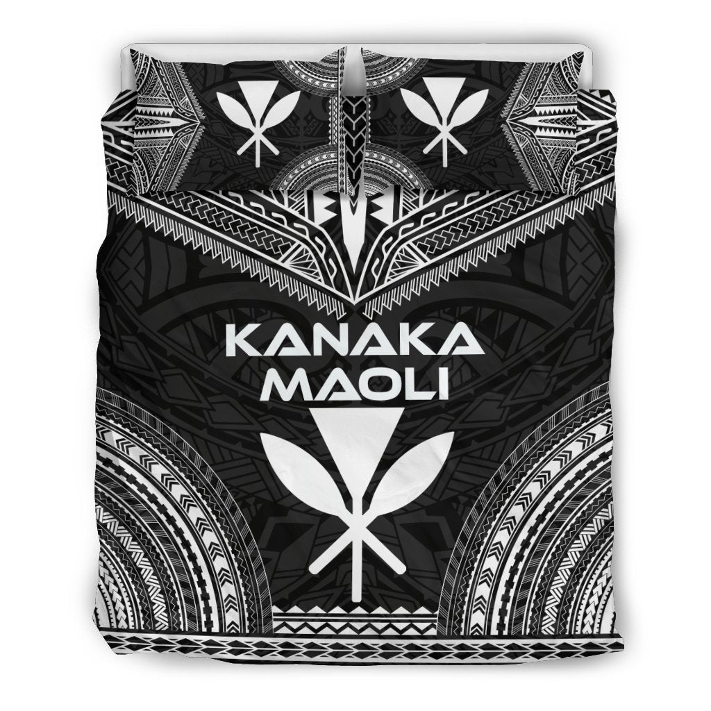 Kanaka Maoli Polynesian Chief Duvet Cover Set - Black Version Black - Polynesian Pride