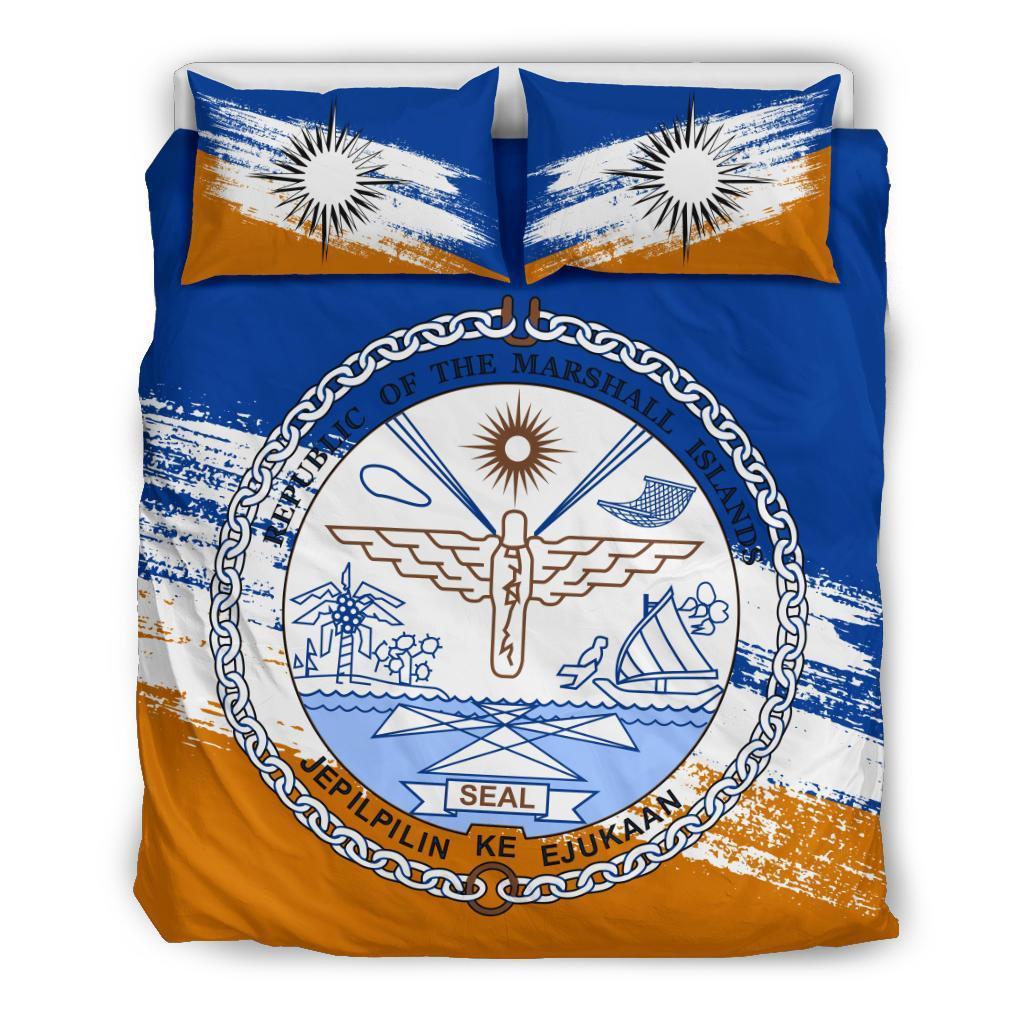Marshall Islands Duvet Cover Set - Marshall Islands Seal Premium - Polynesian Pride