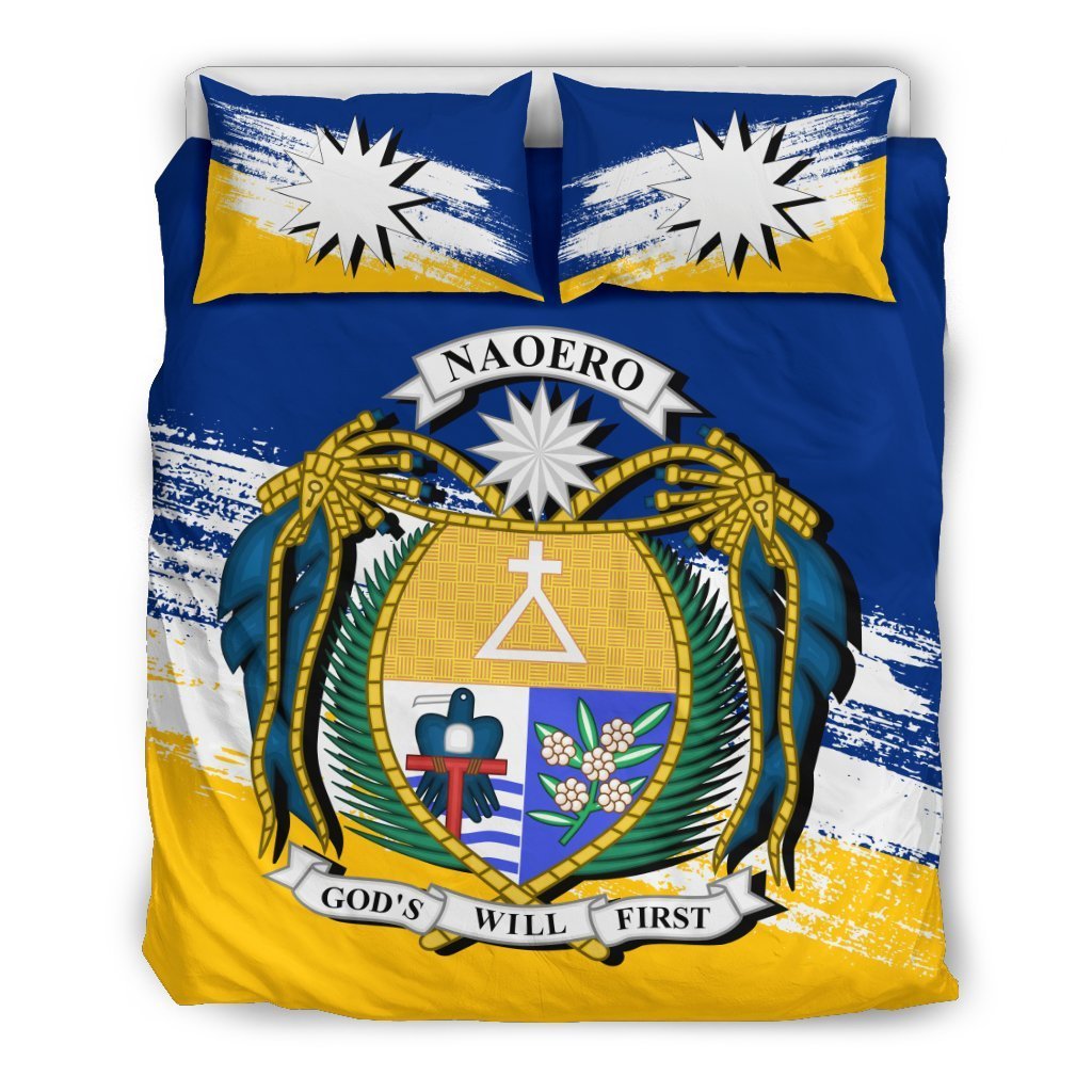 Nauru Duvet Cover Set - Nauru Coat Of Arms Premium - Polynesian Pride